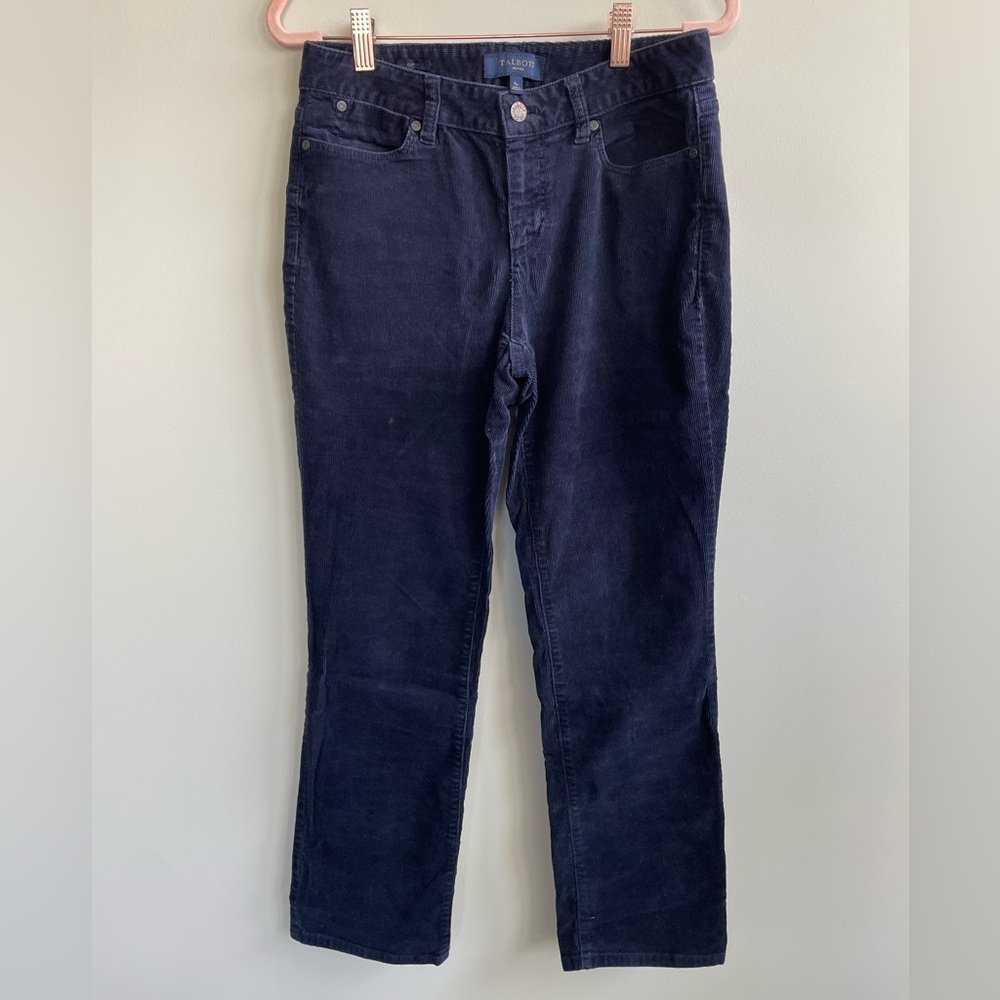 Talbots Curvy Corduroy Pants in Navy